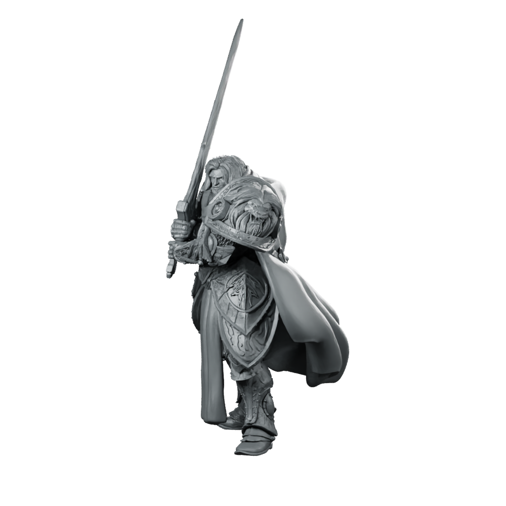 Sir Lancelot Lion Helmet 32Mm Lion Paladin Miniature 360 Spin 08