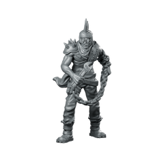 Skag Miniature Post Apocalyptic Raider Mohawk Miniature 360 Spin 01