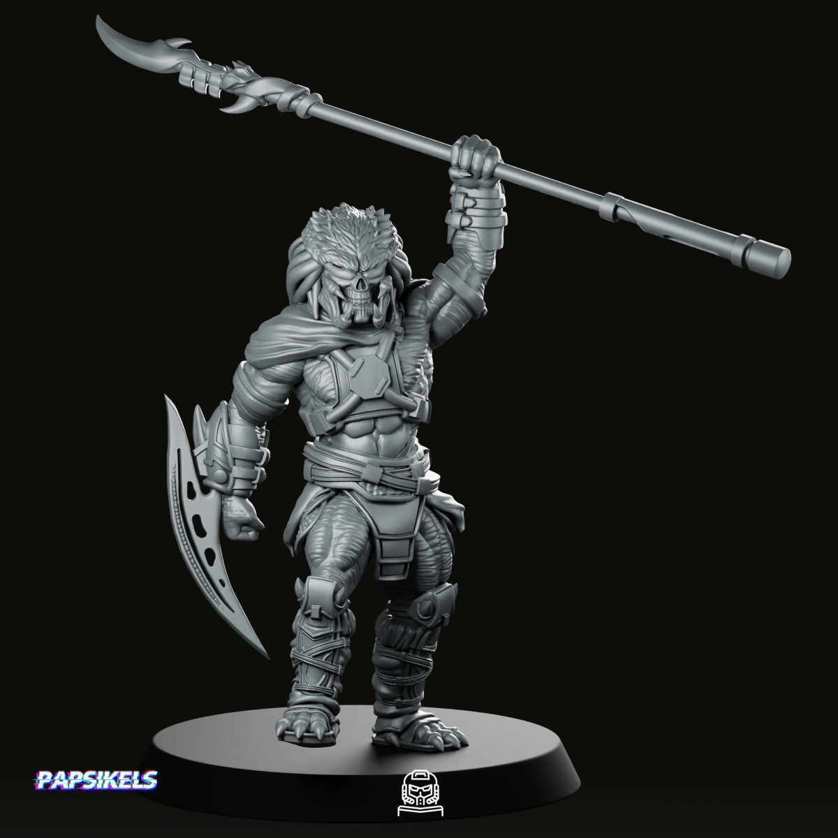 Skelegor The Killipede Skull Hunter Miniature - Papsikels Miniatures - We Print Miniatures