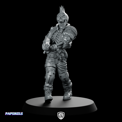 Skelepunk Alehandro Scifi Miniature Cyberpunk Undead Gunslinger