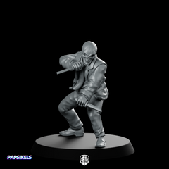 Skelesassin A SkeleGangMiniature miniature Undead Sci-Fi Assassin Dual-Blade