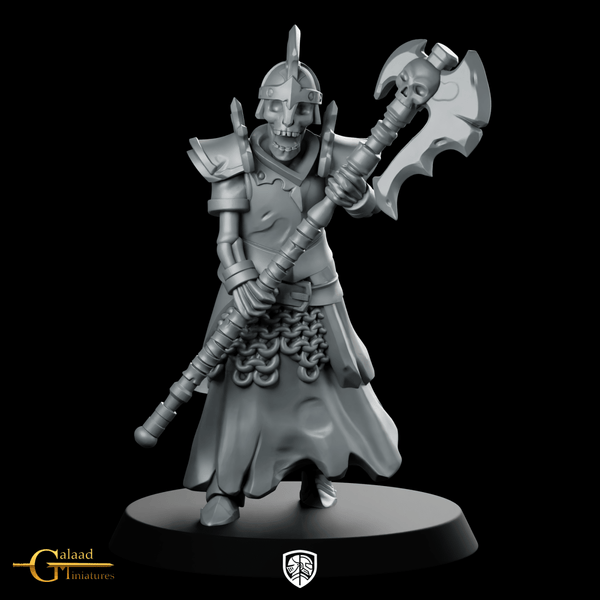 Skeleton 03 Miniature Undead Warrior Armour Halberd - Galaad - We Print Miniatures