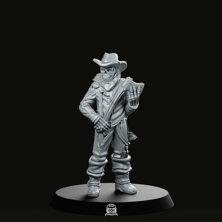 Skelett Cowboy Zombie Miniatur