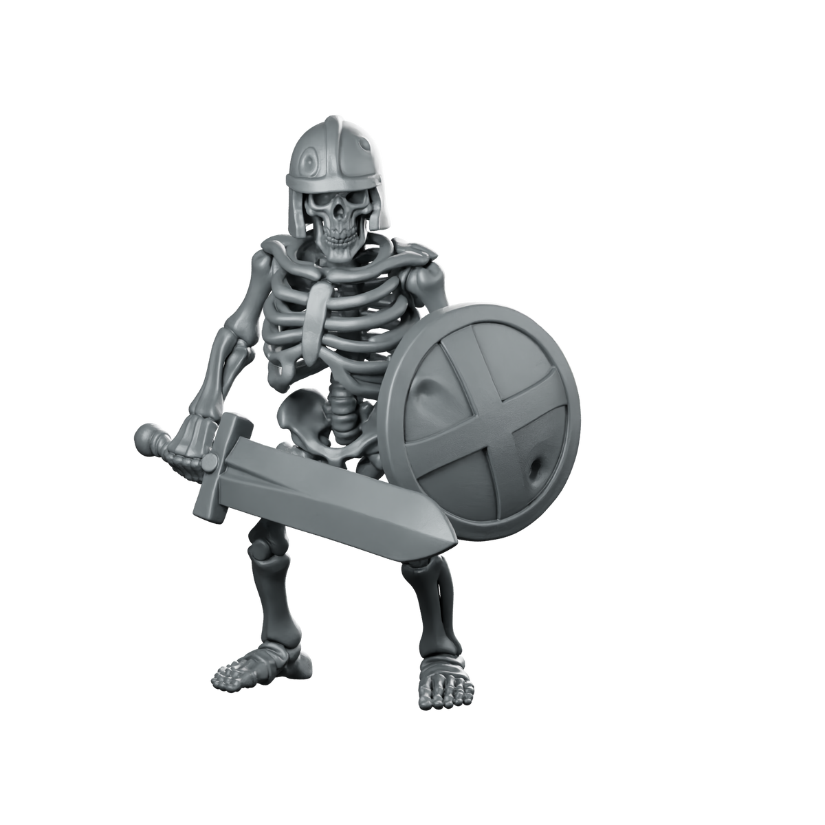 Skeleton Warrior With Sword And Shield Miniature Miniature 360 Spin 01