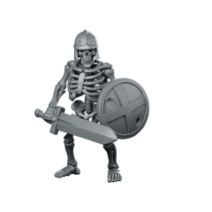 Skeleton Warrior With Sword And Shield Miniature Miniature 360 Spin 01