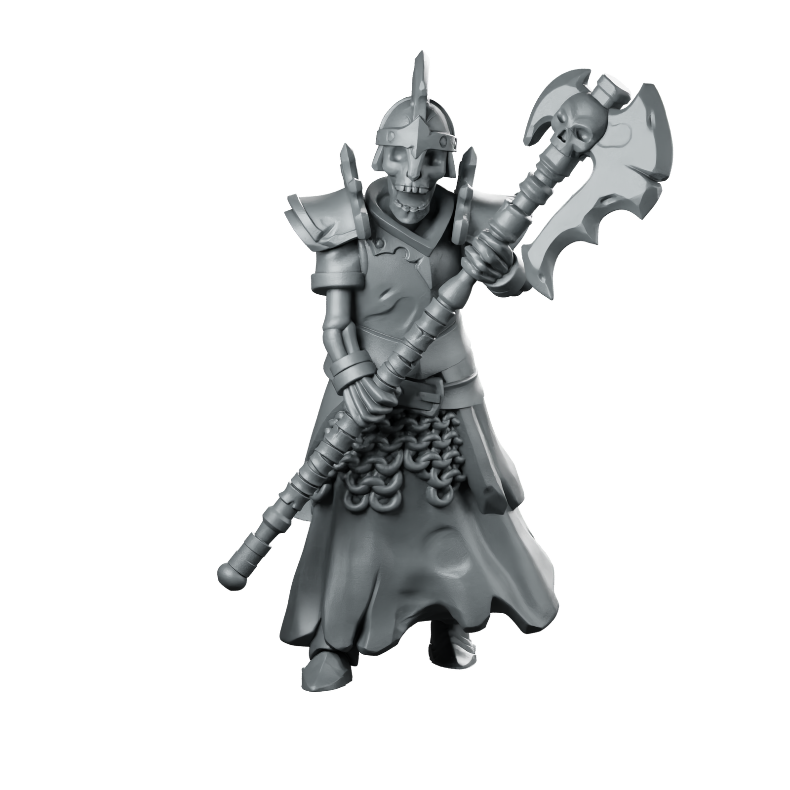 Skeleton 03 Miniature Undead Warrior Armour Halberd Miniature 360 Spin 01