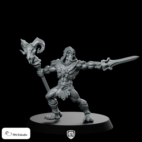 Skeletor 80's Hero Miniature Undead Skeletal Warrior Dark