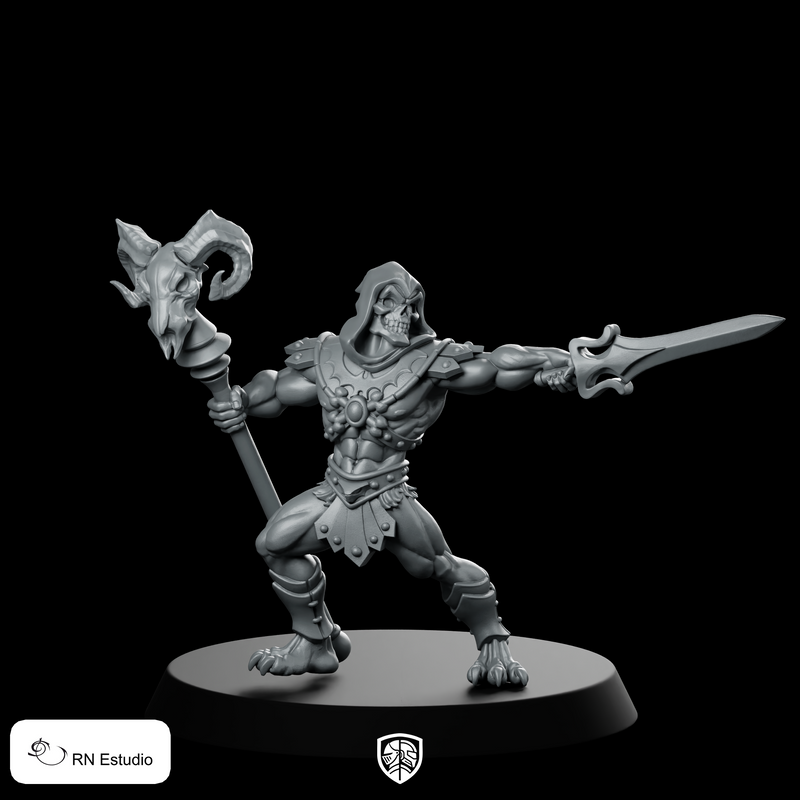 Skeletor 80's Hero Miniature Undead Skeletal Warrior Dark