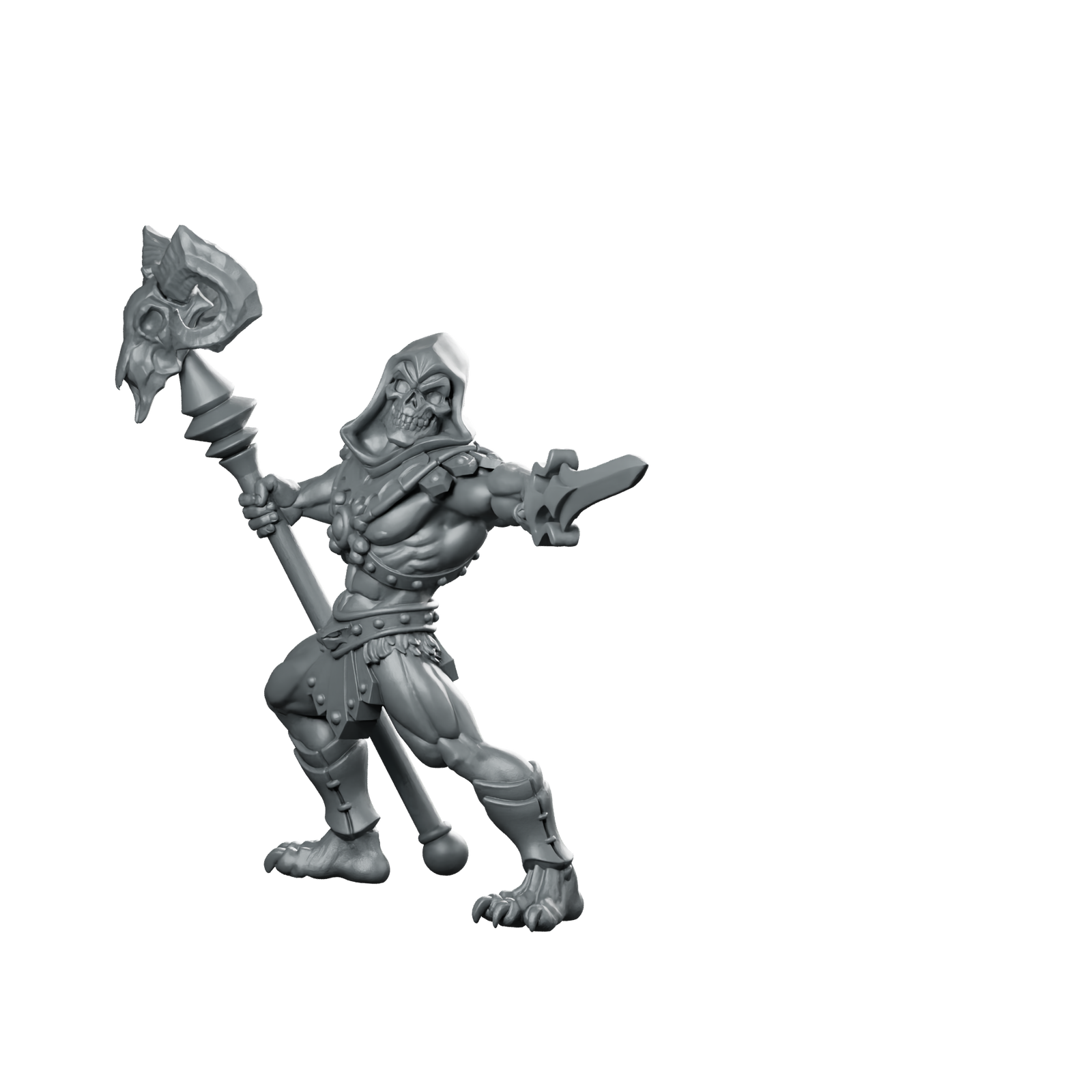 Skeletor 80's Hero Miniature Undead Skeletal Warrior Dark Miniature 360 Spin 01