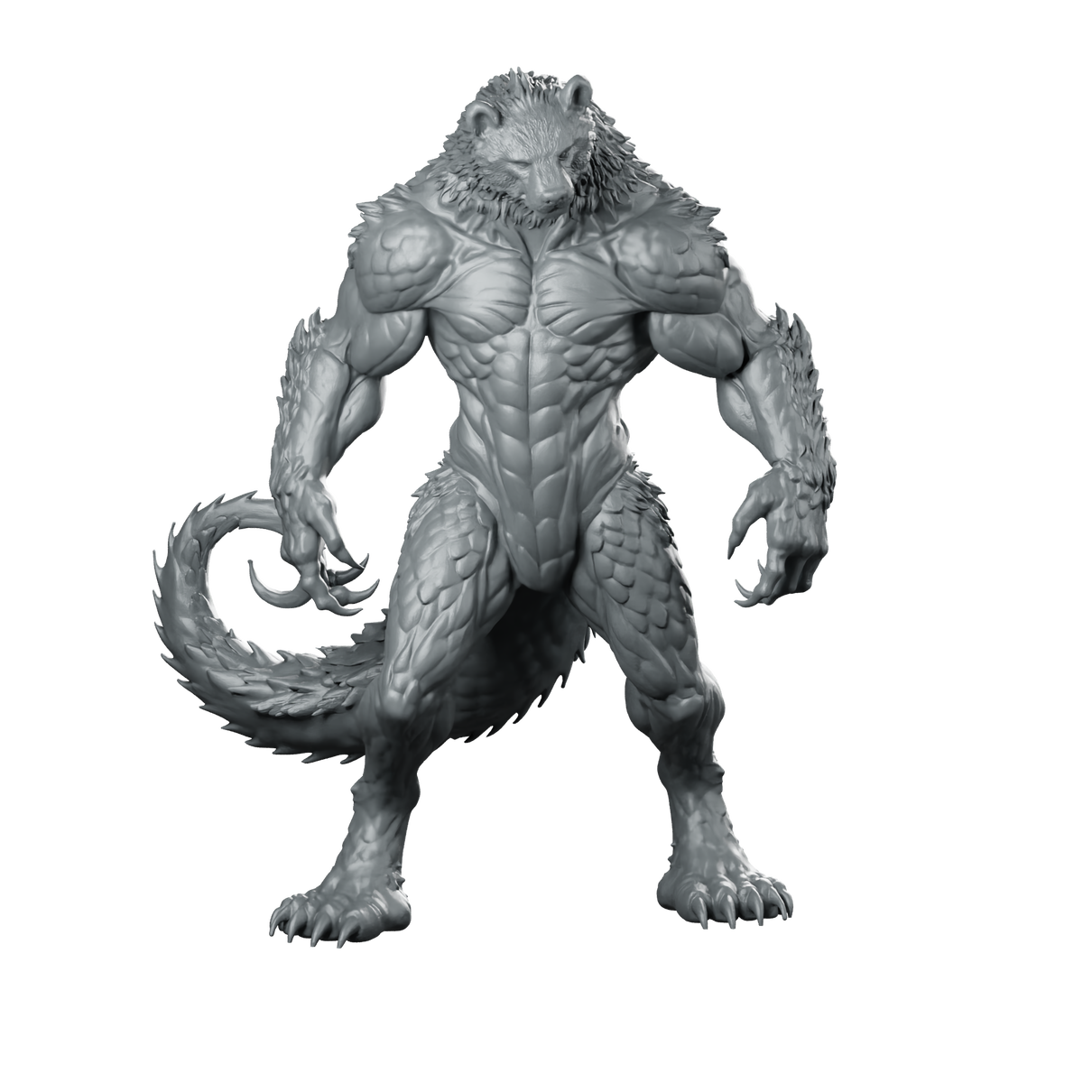 Skornfang Miniature Beastman Warrior Hybrid Miniature 360 Spin 01