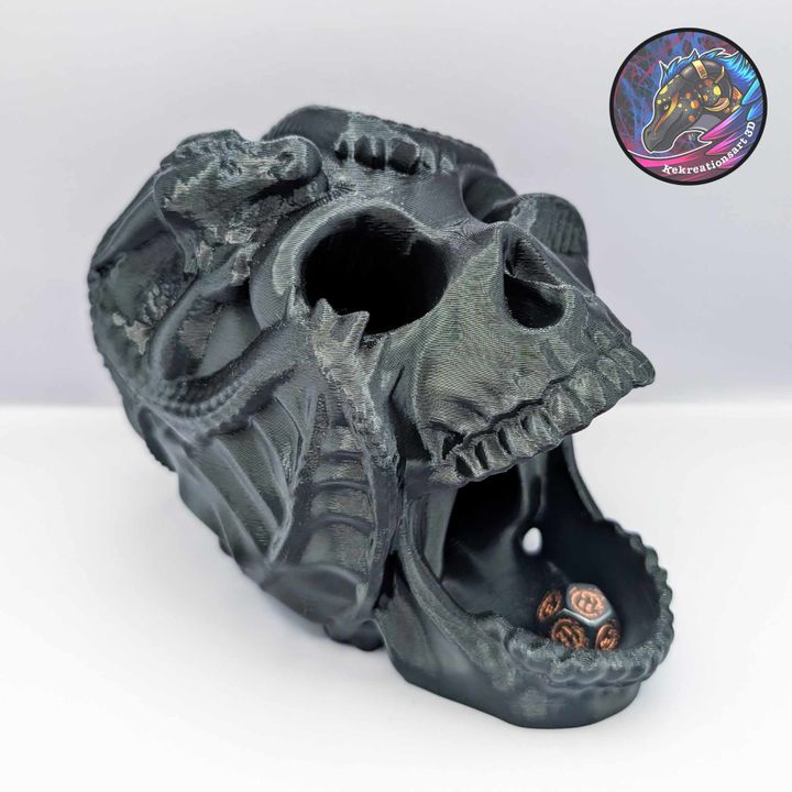 Skull Dragon Dice Tower - Kirsten M - We Print Miniatures