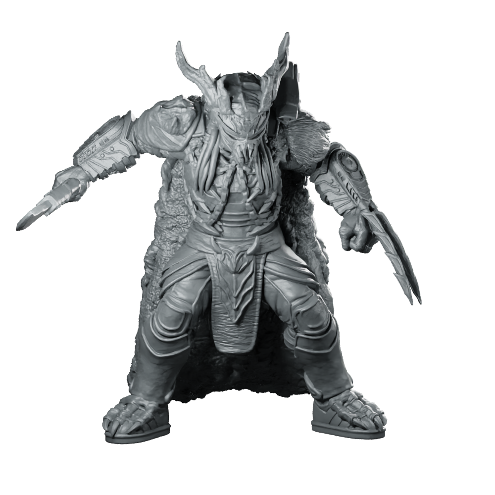 Grendel King Clan Leader Warlord Skull Hunter 2 Miniature 360 Spin 01