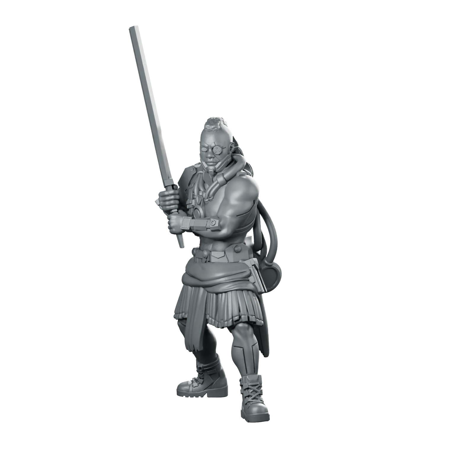 Skullcoil 6V1 Miniature Warrior Kilt Sword Augmented Miniature 360 Spin 01