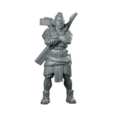 Skullcoil 6V2 Miniature Mercenary Warrior Augmented Female Miniature 360 Spin 01