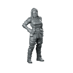 Sledge Arlo 1 Cyberpunk Miniature Cyborg Squad Leader Miniature 360 Spin 01
