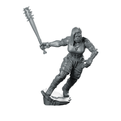 Sledge Arlo 2 Cyberpunk Miniature Spiked Bat Brawler Miniature 360 Spin 01