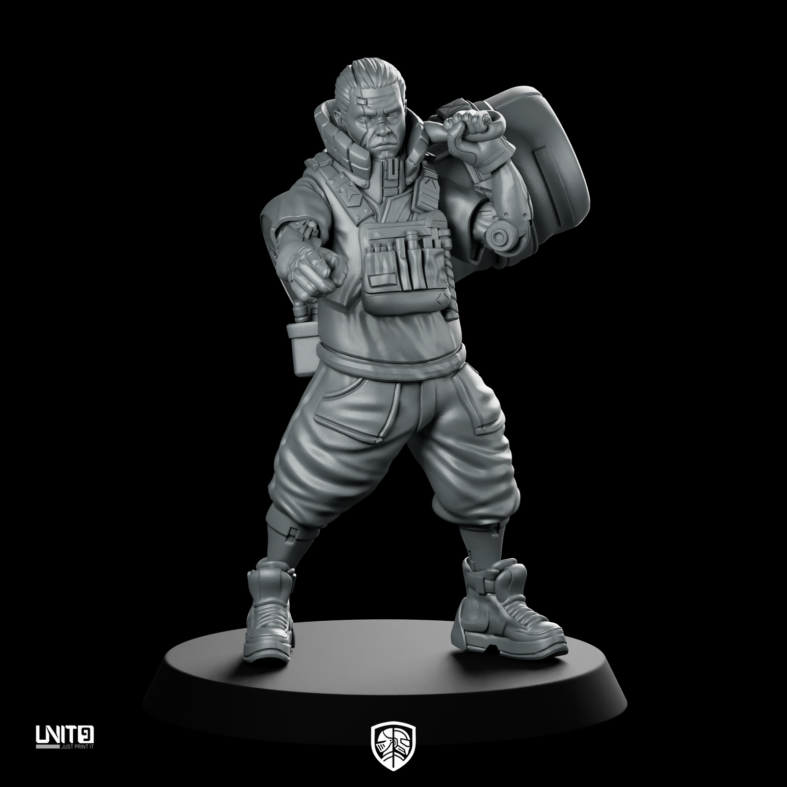 Slipstream 01 Cyberpunk Miniature Tactical Soldier Operative