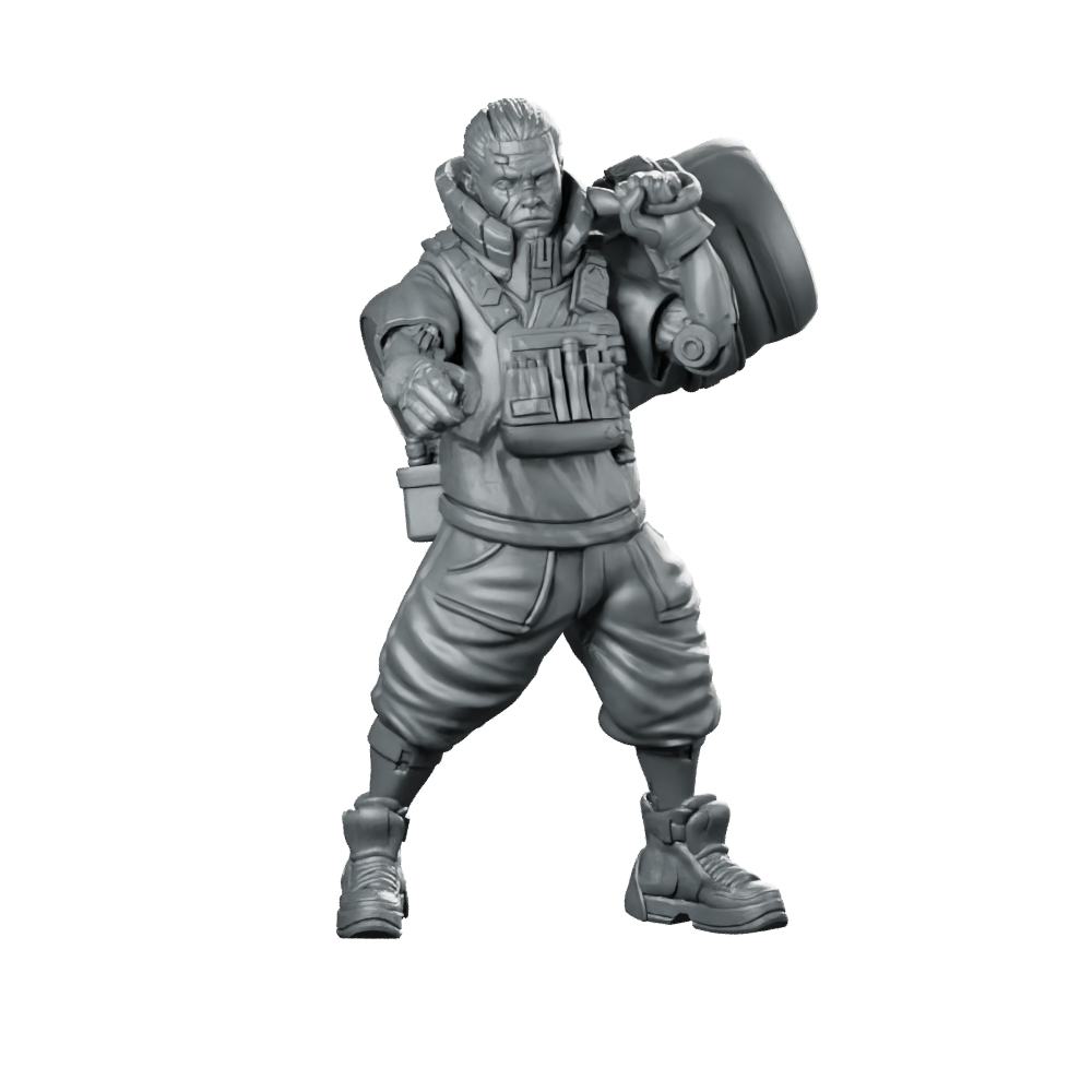 Slipstream 01 Cyberpunk Miniature Tactical Soldier Operative Miniature 360 Spin 01