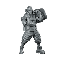 Slipstream 01 Cyberpunk Miniature Tactical Soldier Operative Miniature 360 Spin 01