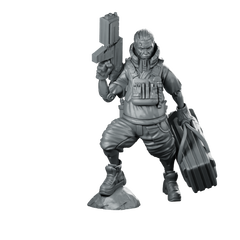 Slipstream 02 Cyberpunk Miniature Ammo Carrier Operative Miniature 360 Spin 01