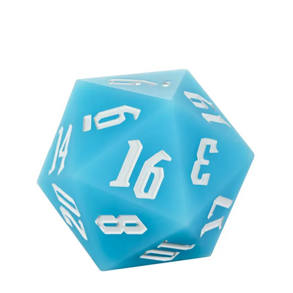 Jester's Bounce | 55 mm leuchtendes D20-Silikon | Blau