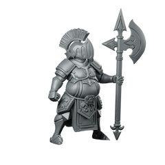 Smithy Squire Miniature Armored Axe-Wielding Human Hero Miniature 360 Spin 01