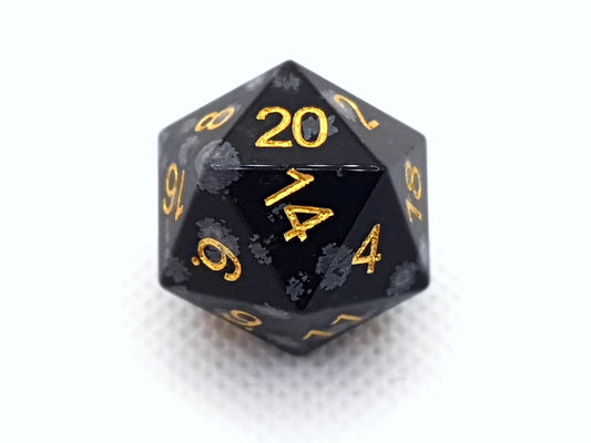 Snowflake Obsidian | Natural Gemstone | 7 Piece Set - Tabletop Dominion - We Print Miniatures