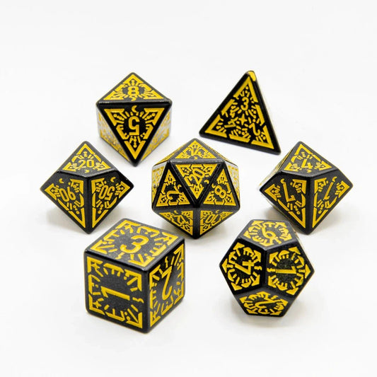 Solar Ray | Acrylic Dice | 7 Piece Set - Tabletop Dominion - We Print Miniatures