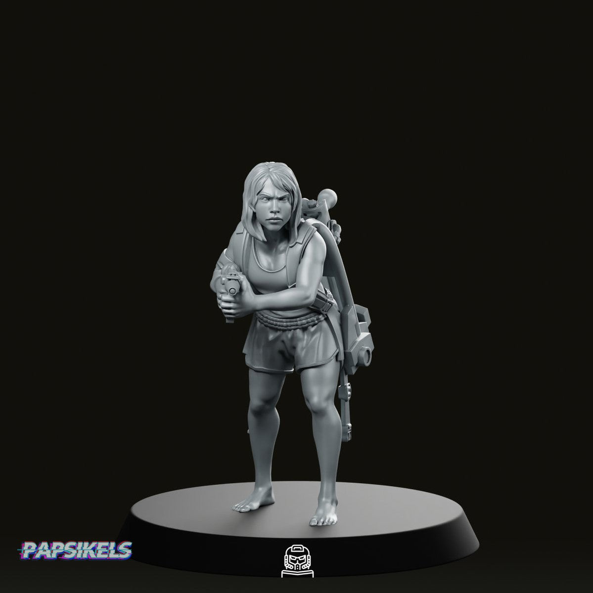 Sole Human Survivor Flamer Miniature - Papsikels Miniatures - We Print Miniatures