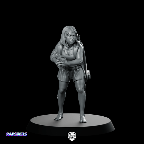 Sole Human Survivor Flamer Miniature Post - Apocalyptic Sci - Fi - Papsikels Miniatures - We Print Miniatures