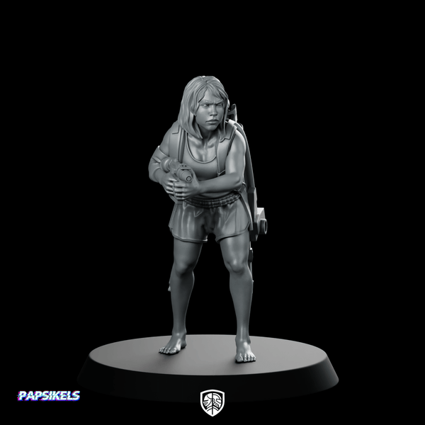 Sole Human Survivor Flamer Miniature Post - Apocalyptic Sci - Fi - Papsikels Miniatures - We Print Miniatures