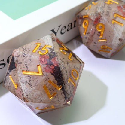 Sonnet of Thorns | 50mm D20 | Oversized Art Core Dice - Tabletop Dominion - We Print Miniatures