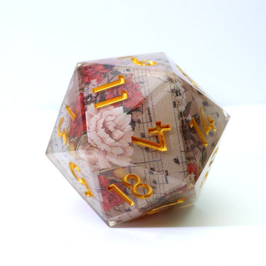 Sonnet of Thorns | 50mm D20 | Oversized Art Core Dice - Tabletop Dominion - We Print Miniatures