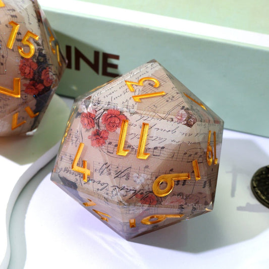 Sonnet of Thorns | 50mm D20 | Oversized Art Core Dice - Tabletop Dominion - We Print Miniatures