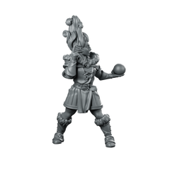 Soothsayer Fantasy Miniature Crystal Ball Mystic Wizard Miniature 360 Spin 01