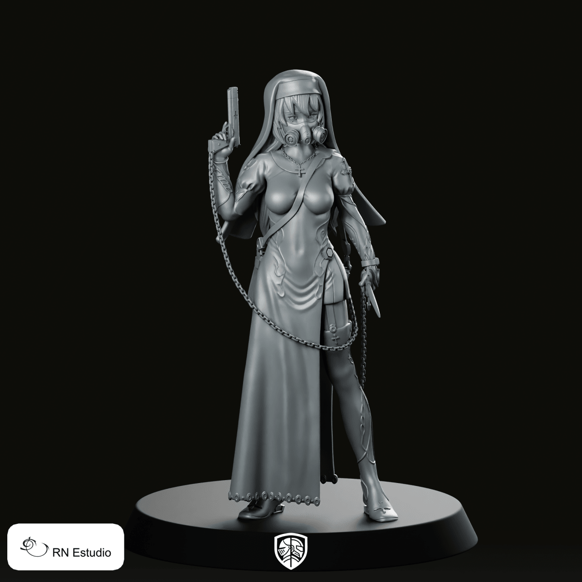 Sor Seraphine Noir Miniature - RN Estudio - We Print Miniatures