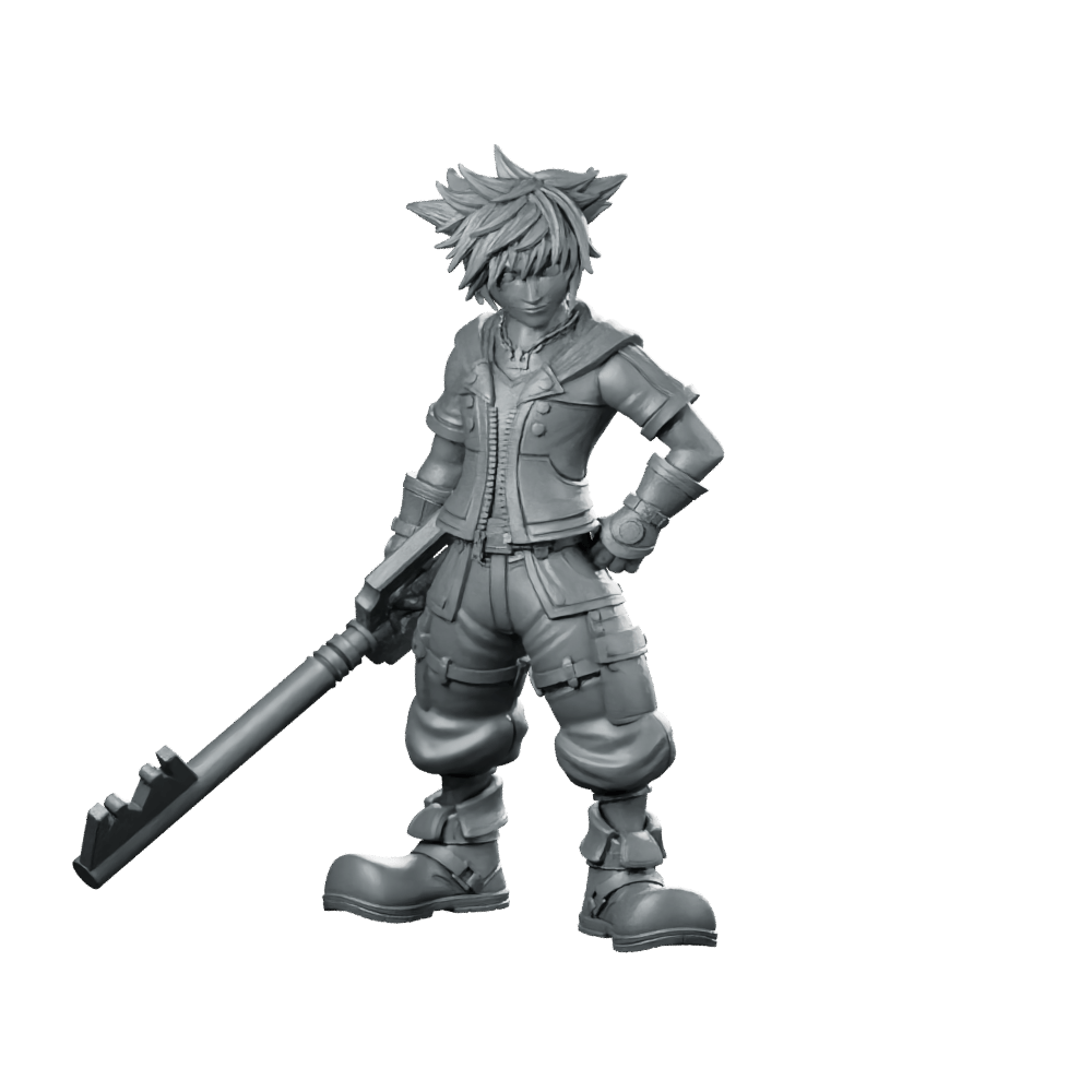 Fantasy Sora Ven Jrpg Miniature Keyblade Hero - RN Estudio - We Print Miniatures