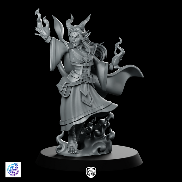 Sorcerer Master Miniature Horned Spellcaster Mage Wizard