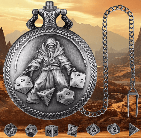 Sorcerer's Hoard | Pocket Watch Case | Ancient Silver - Tabletop Dominion - We Print Miniatures
