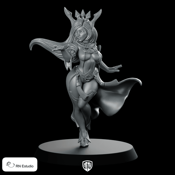 Sorceress Sapphire Mage Miniature Fantasy Female Spellcaster Wizard - RN Estudio - We Print Miniatures