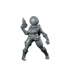 Space Bae Miniature Sci - Fi Astronaut Blaster Heroine - Vae Victis - We Print Miniatures