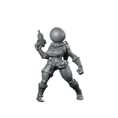 Space Bae Miniature Sci - Fi Astronaut Blaster Heroine - Vae Victis - We Print Miniatures