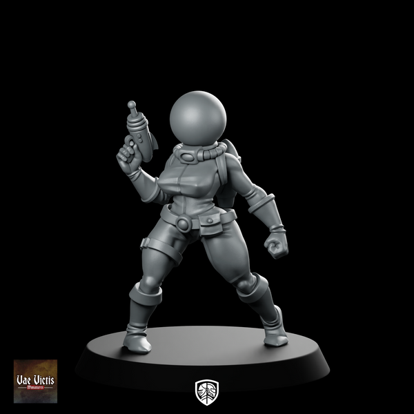 Space Bae Miniature Sci-Fi Astronaut Blaster Heroine