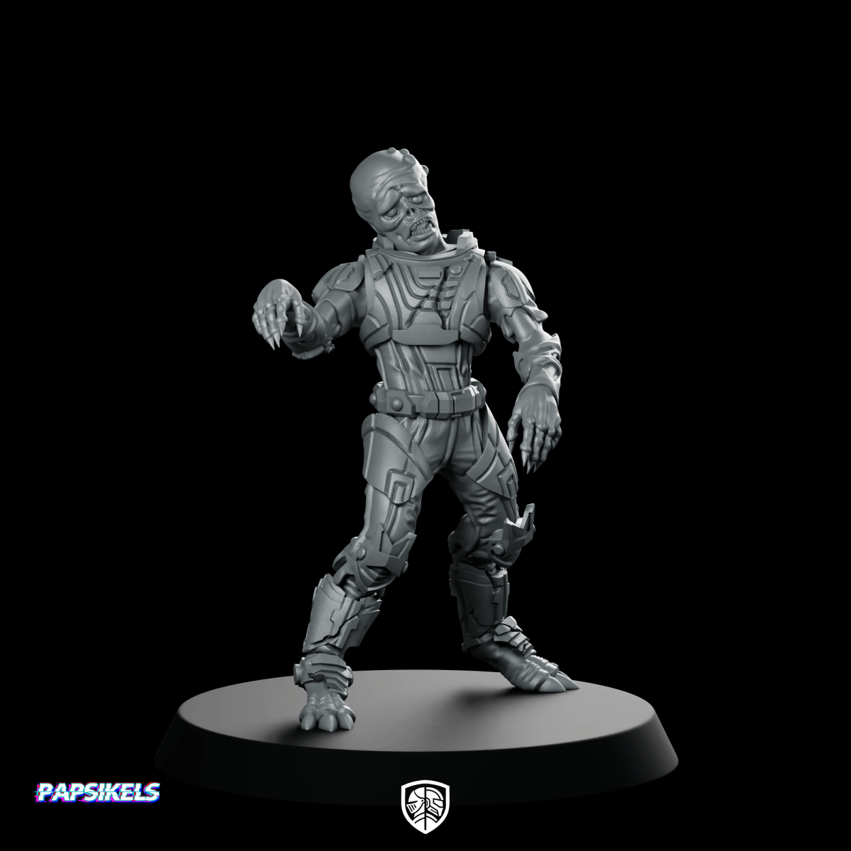 Space Crew Abomination G Zombie Trooper - Papsikels Miniatures - We Print Miniatures