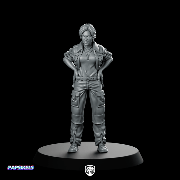 Space Crew Acting Captain Miniature Sci - Fi Officer - Papsikels Miniatures - We Print Miniatures