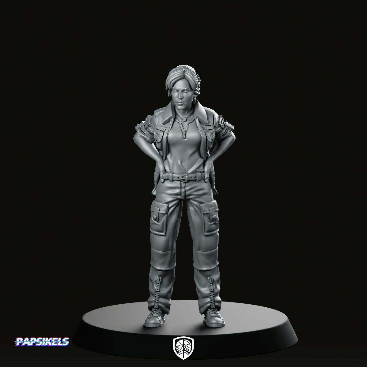Space Crew Acting Captain Miniature - Papsikels Miniatures - We Print Miniatures