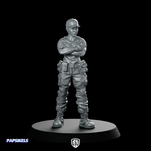 Space Crew Anataliya Crew Chief Technician - Papsikels Miniatures - We Print Miniatures