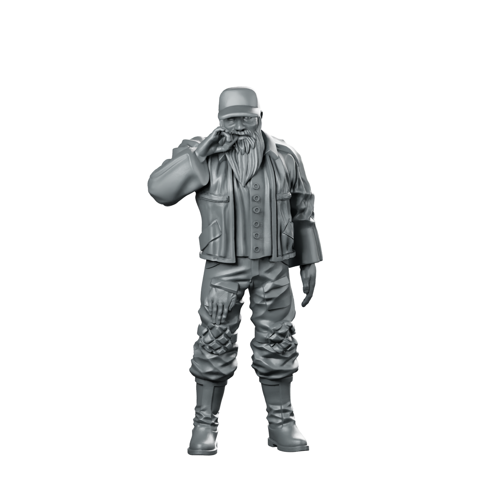 Space Crew Roughneck Jimmy Smoker Bearded Civilian Miniature 360 Spin 01