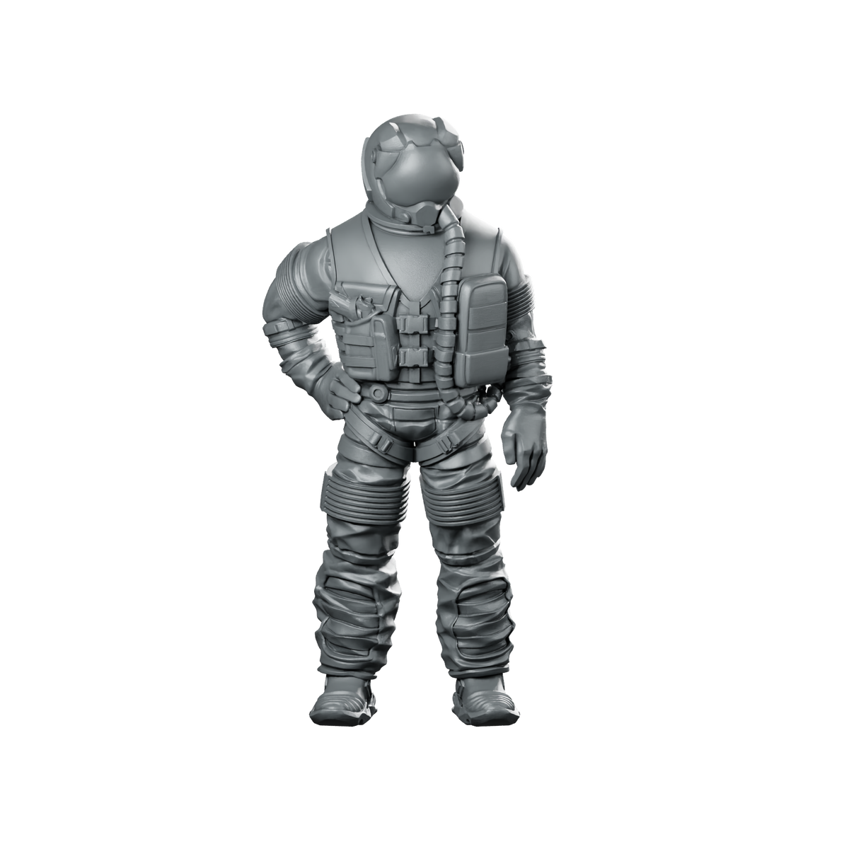 Space Crew Special Pilot Sci Fi Miniature Miniature 360 Spin 01
