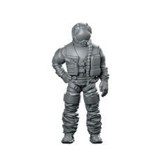 Space Crew Special Pilot Sci Fi Miniature Miniature 360 Spin 01